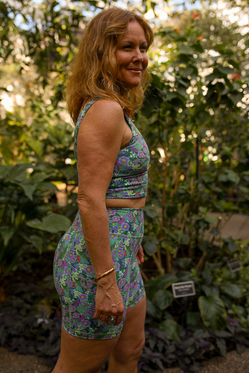 Earned It Shorts in Asterpiece print, side