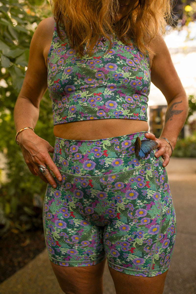 Earned It Shorts in Asterpiece print, front view
