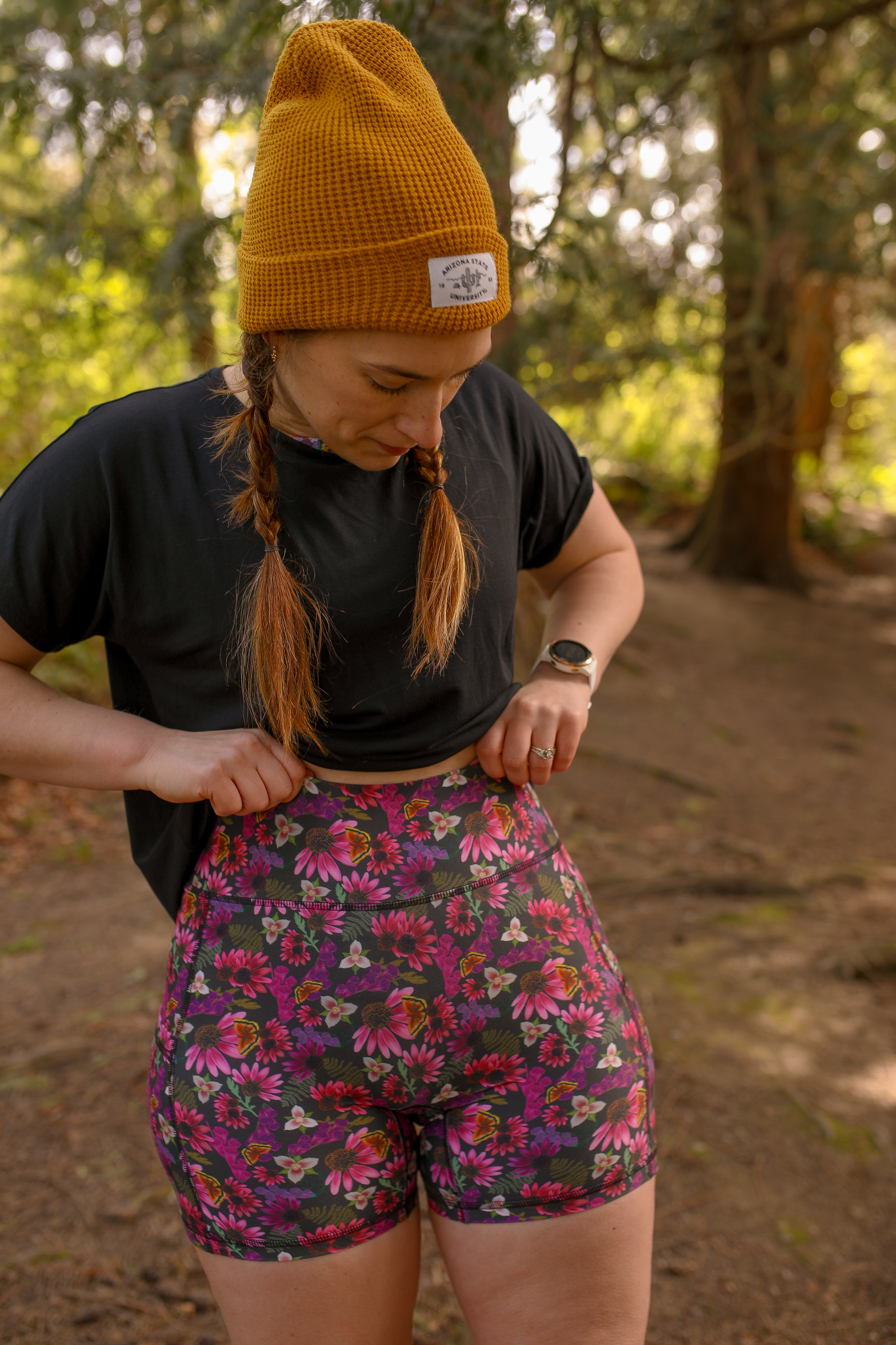 Earned It Shorts in Wolfmitten print, front 